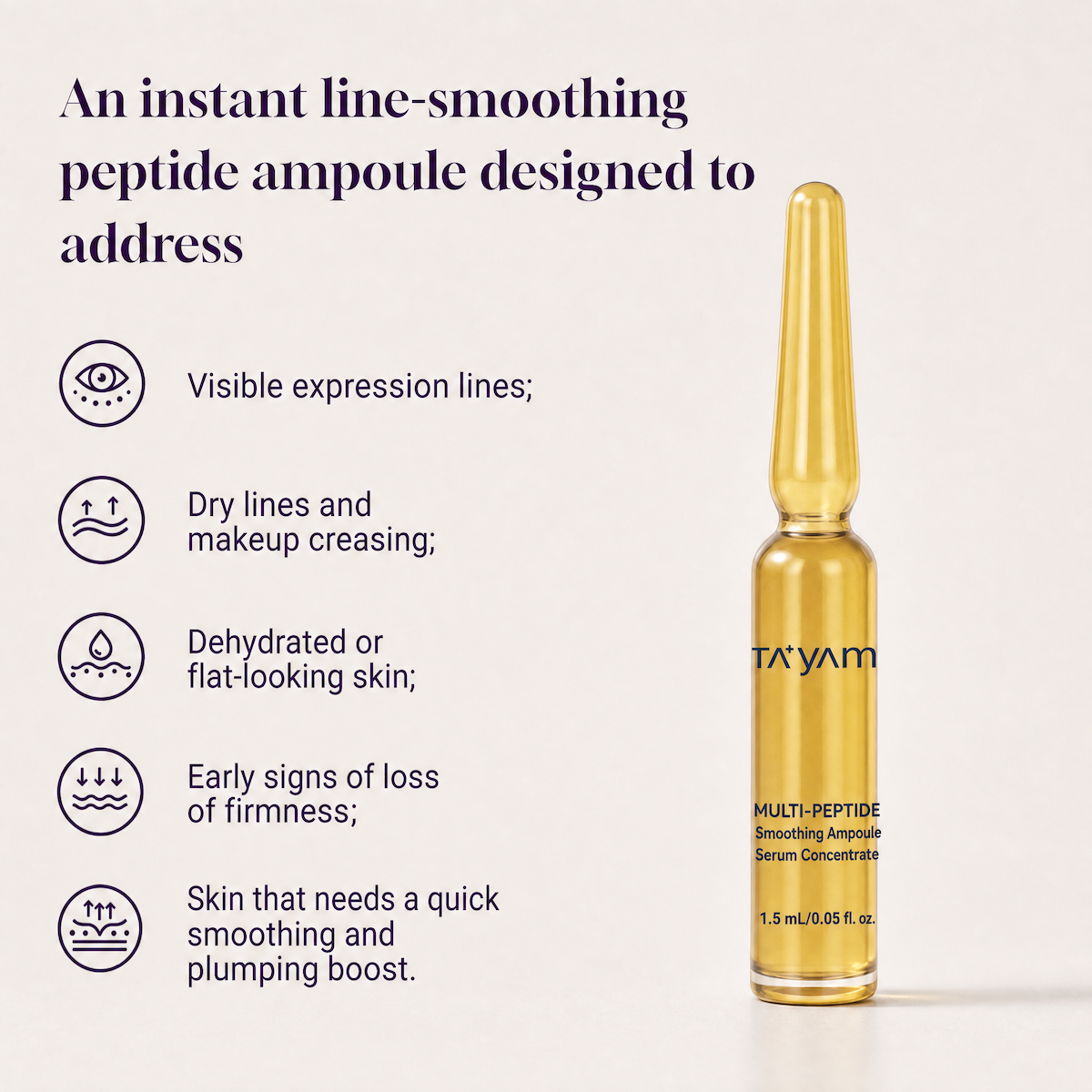 TAYAM Multi-Peptide Line-Smoothing Ampoule Serum